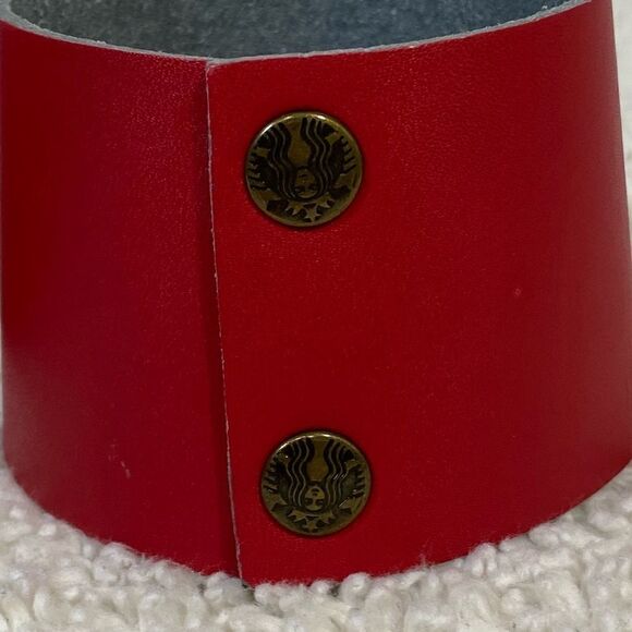 STARBUCKS - BRIGHT RED REUSABLE COZY FOR COFFE / BEVERAGE - GOOD CONDITION S8 - Picture 2 of 6